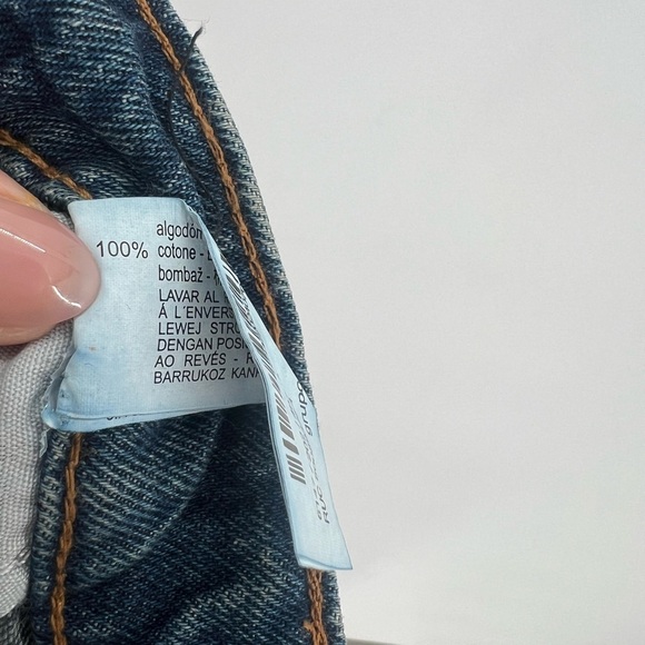 Zara Denim Asymmetrical High Low High Waisted Straight Skirt - Picture 6 of 6